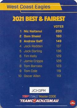 2022 AFL TeamCoach - Best & Fairest Silver #BF-17 Nick Naitanui Back